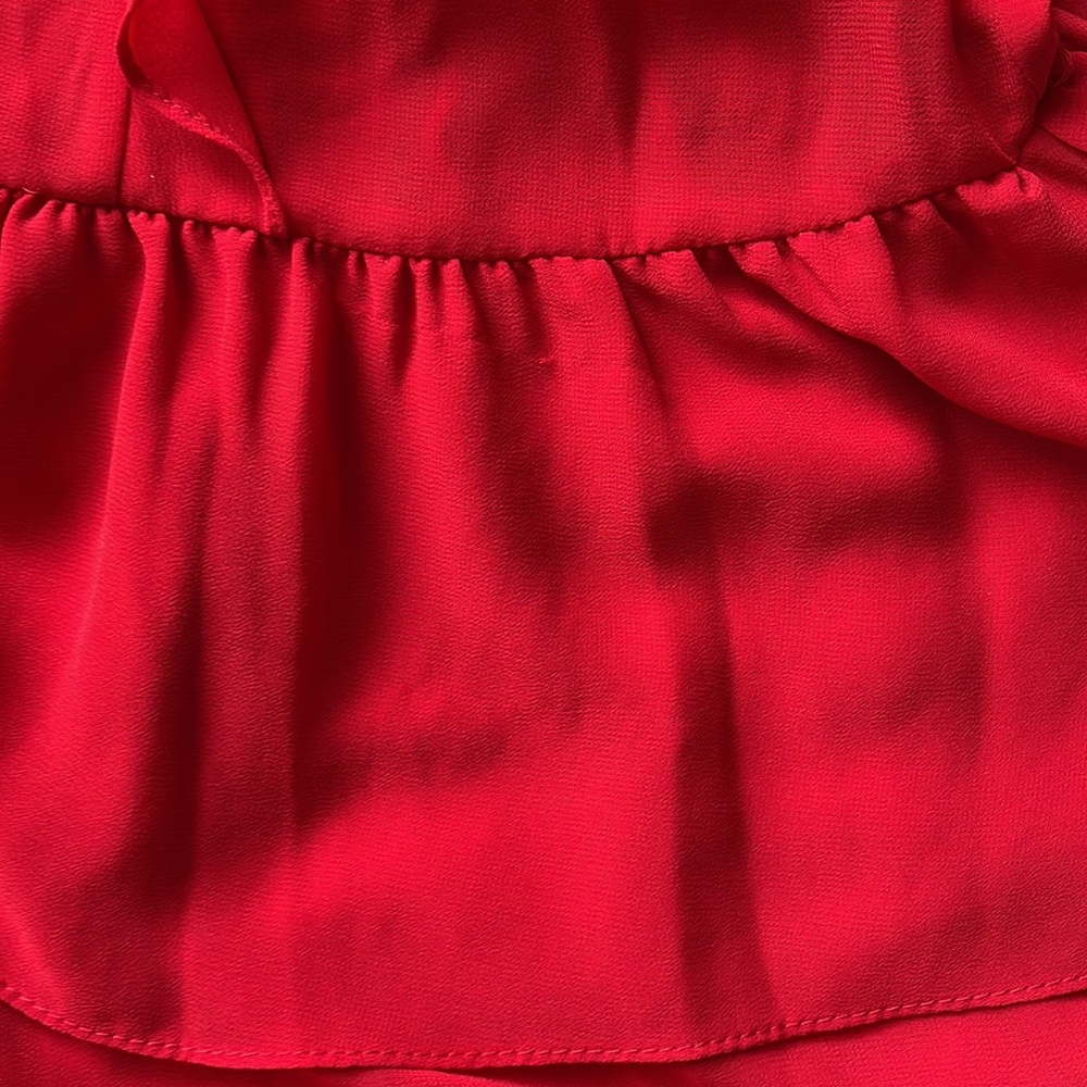 BCBG RED Ruffle DRESS - Picture 11 of 12